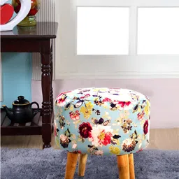 Shadowkart Blue Wooden Pouffes Sitting Mudda Ottomans-picture-10