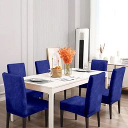 Cortina Set Of 6 Velvet Stretchable Chair Covers-picture-39
