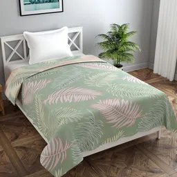 MORADO Green & Yellow Printed Skin-Friendly Single Duvet Cover-image-12