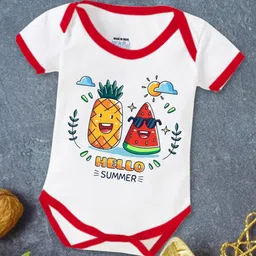 Babywish Infants Summer Printed Cotton Bodysuit-image-9