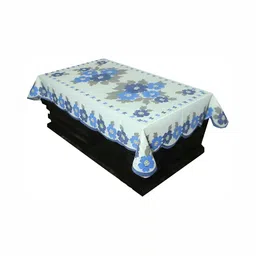 BIGGER FISH Blue Cotton 4-Seater Table Cover-image-50