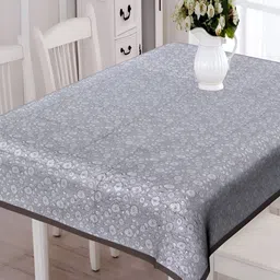 Texstylers Grey Ethnic Motifs Anti-Slip Cotton 6-Seater Rectangular Table Cover-picture-13