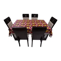 DREAM CARE Purple & Yellow Printed Waterproof 6 & 8 Seater Table Cover-image-58