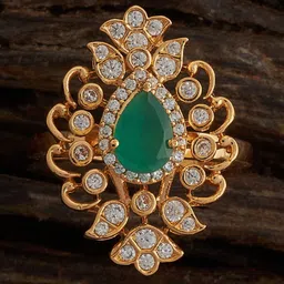 Kushal's Fashion Jewellery Gold-Plated Cubic Zirconia-Studded Ring image 1