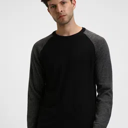 Dennis Lingo Colourblocked Acrylic Pullover Sweaters-image-59
