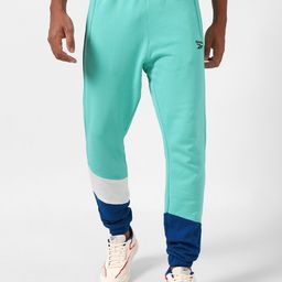 Reebok Men Wce Dc Colourblocked Mid Rise Pure Cotton Joggers-picture-36