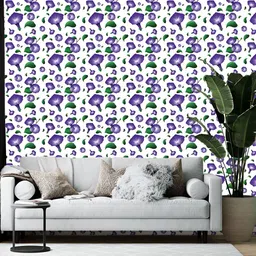 Wallpics White & Blue Printed Self-Adhesive Wallpaper-image-67