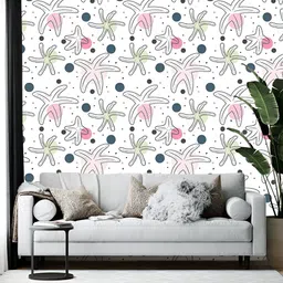 Wallpics White & Grey Printed Self Adhesive Wall Sticker-image-90