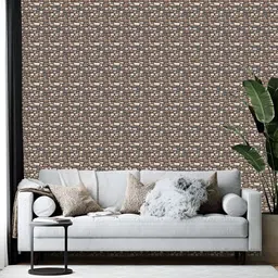 Wallpics Brown & Grey Abstract Printed Self-Adhesive Wallpaper-image-33