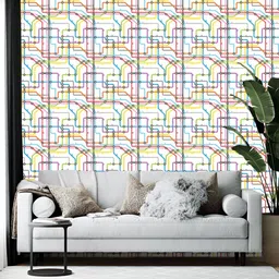 Wallpics White & Blue Classics Printed  Self-Adhesive Wallpaper-image-3