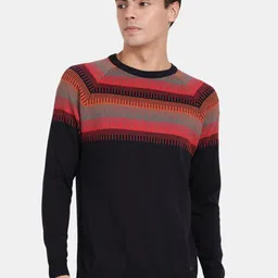 t-base Men Striped Cotton Pullover image 1