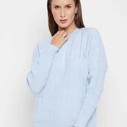 Camey Cable Knit Woollen Pullover-picture-26