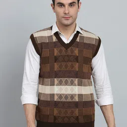 eWools Geometric Printed Woolen Sweater Vest-picture-15