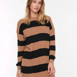 Trendyol Striped Acrylic Longline Pullover Sweaters-picture-40