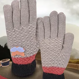 LOOM LEGACY Women Patterned Acrylic Winter Gloves-image-38
