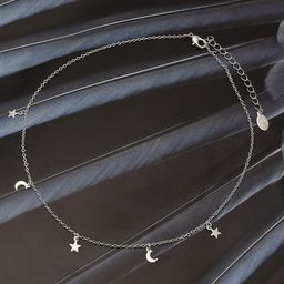 Accessorize London Women Silver-Toned Star & Moon Station Necklace-picture-21