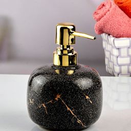 Kookee Black Abstract Printed Ceramic Soap Dispenser-picture-4