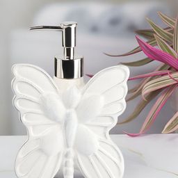 Kookee White 2 piece Abstract Ceramic Soap Dispenser-picture-44