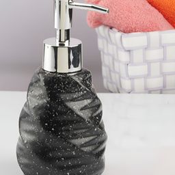 Kookee Black Printed Ceramic Soap Dispenser 250ml-picture-37