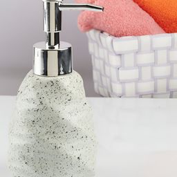 Kookee White Abstract Ceramic Soap Dispenser 250ml-picture-7