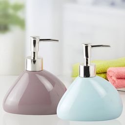 Kookee Purple & Blue 2 Pieces Abstract Ceramic Soap Dispenser-picture-45