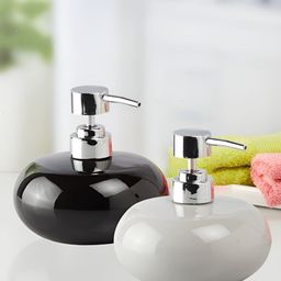 Kookee White & Black 2 Pieces Ceramic Soap Dispenser-picture-39