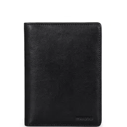MAI SOLI Unisex Black Genuine Leather Explorer Travel Wallet-image-3
