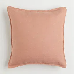 H&M Orange Washed Pure Linen Cushion Cover-picture-16