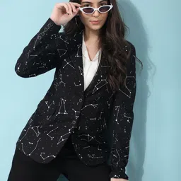 Crimsoune Club Printed Single-Breasted Formal Blazers image 1