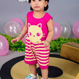 Nino Bambino Infant Girls Printed Organic Cotton Romper-image-19