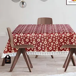 Stylista Red Printed Waterproof 2-Seater Table Cover image 5