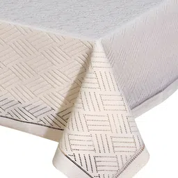 ZESTURE Cream-Coloured 4-Seater Table Cover image 3