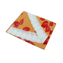 Kuber Industries Gold & Red Floral Printed Table Cover image 4