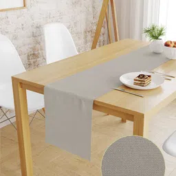 S9home by Seasons Grey Solid 6-Seater Table Runner image 2
