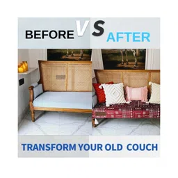 THROWPILLOW Maroon & White Printed Polyester 1 Piece Sofa Cover image 5