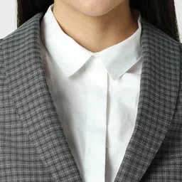 Van Heusen Woman Women Checked Single-Breasted Formal Blazer image 2