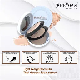 SHRYOAN 2 In 1 Oil Control SPF 18 Compact Powder with Vitamin E & Vitamin C 23 g- Shade 04 image 5