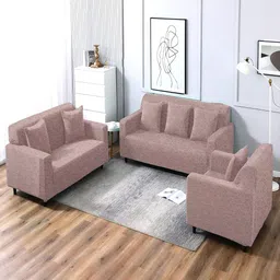 Cortina Pink Geometric Printed 2-Seater Sofa Cover image 2