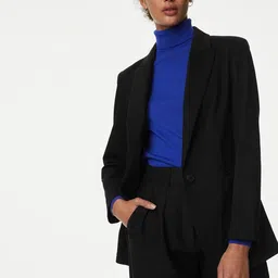 Marks & Spencer Jersey Slim Fit Single Breasted Formal Blazer image 4