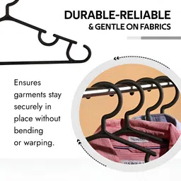 Kuber Industries 20Pcs Yellow & Black Bar Hangers image 2