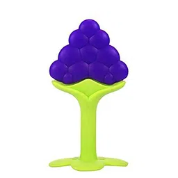 The Little Lookers Infant Kids Blue & Red Silicone Fruit Shape BPA Free Teether image 2