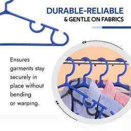 Kuber Industries 20Pcs Maroon & Blue Bar Hangers image 2