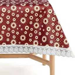 Stylista Red Printed Waterproof 2-Seater Table Cover image 3