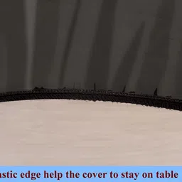 Stylista Black Waterproof Elastic Round 4 Seater Table Cover image 2