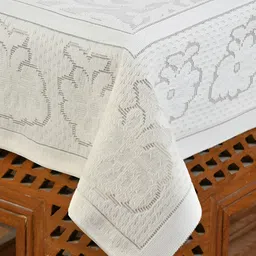 ZESTURE Cream-Coloured 6-Seater Table Cover image 2