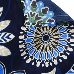 Arrabi Blue & Beige Ethnic Motifs Printed 6-Seater Table Cover image 3