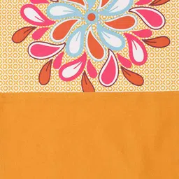 BLANC9 Orange-Coloured & Pink Pure Cotton Table Runner image 2