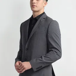 Arrow Self Design Tailored Fit Single Breasted Formal Blazer image 3