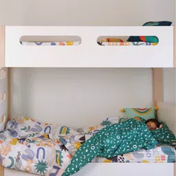 Smartsters White & Green Reversible Bamboo Cotton Mild Winter 300 GSM Single Bed Comforter image 3