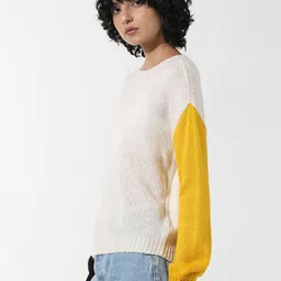 ONLY ONLDHUGO LS Colourblocked Acrylic Ribbed Pullover image 5